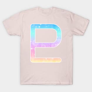 Pluto Planet Symbol in Magical Unicorn Colors T-Shirt